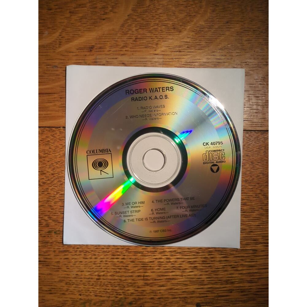 ROGER WATERS: RADIO K.A.O.S. KAOS (1987) CD Disc Only